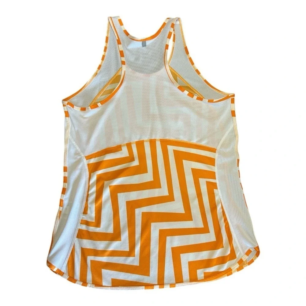 Nike Orange and White Dri-Fit Tank Top